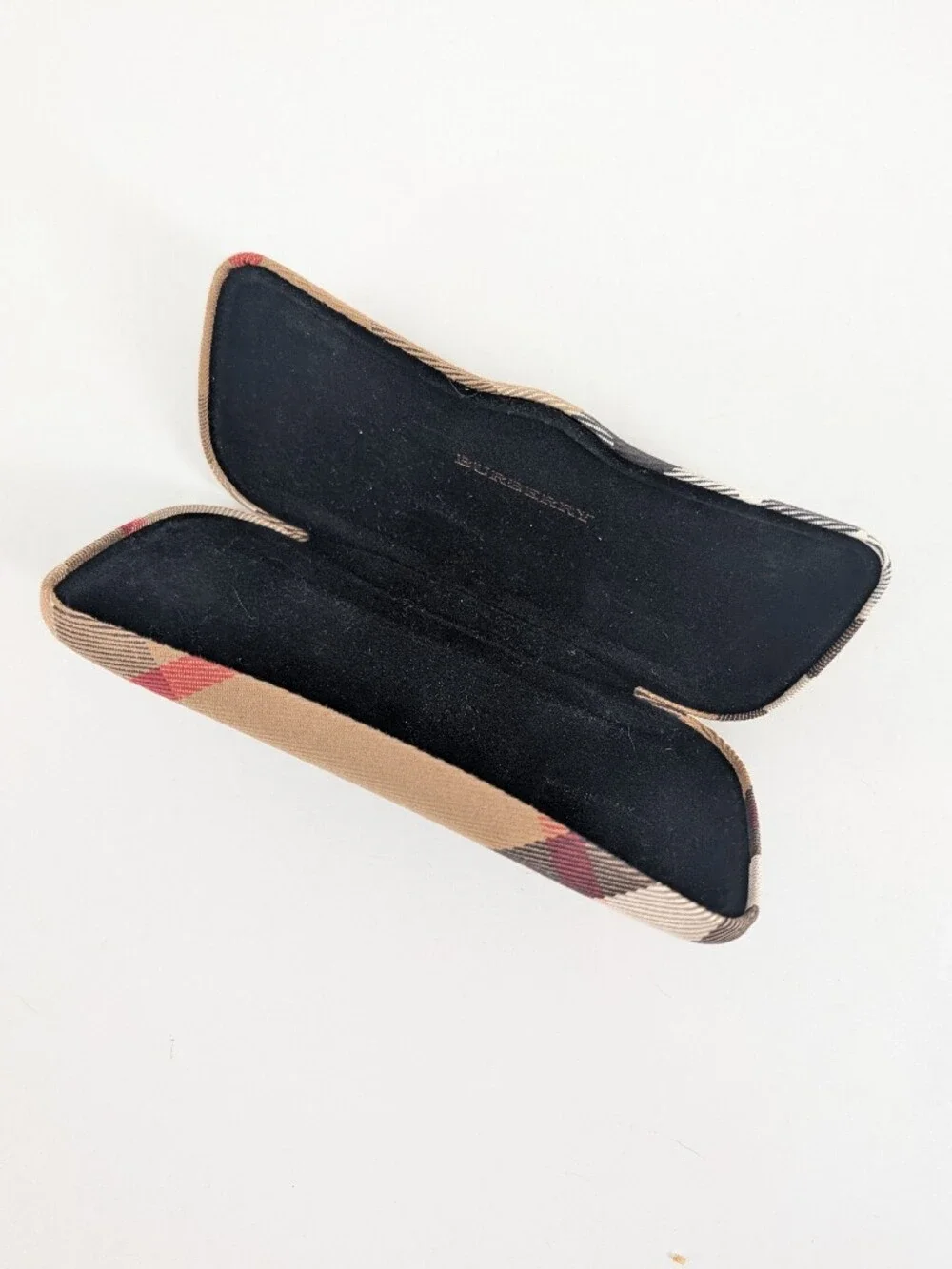 3/$20 Burberry Nova Check Eyeglass Hardshell Clamshell Case Tan Red Black